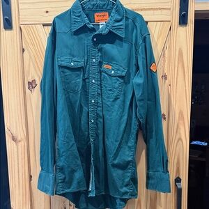 Wrangler dark green  Long Sleeve Shirt FR